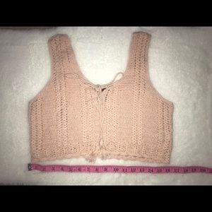 SOLD Crotchet pink crop too 🌸SOLD